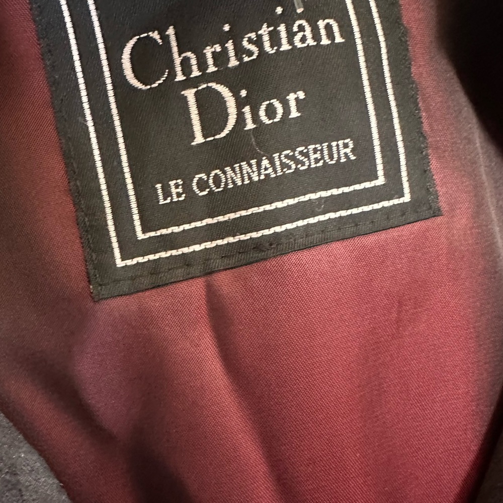 Vintage Christian Dior Le connoisseur Trench double breasted Coat Overcoat 40L - Picture 6 of 16